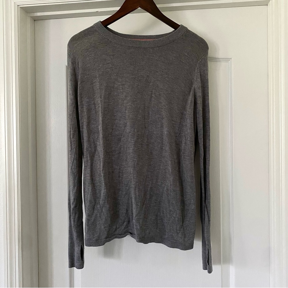Lululemon Bring It Backbend Sweater Heathered Medium Grey Size - Picture 4 of 9
